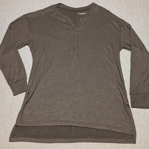 Abercrombie and Fitch Soft Cozy Collection Grey Button Long Sleeve Shirt
